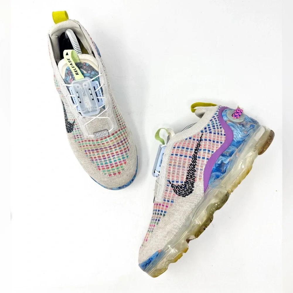 Nike Air Vapormax 2020 Flyknit Pure Platinum Multicolor Kids Size 5.5